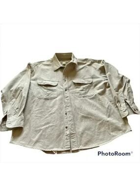 Cabela's Men's Chamois Deerskin Soft Heavyweight Soft Button Front Shirt…